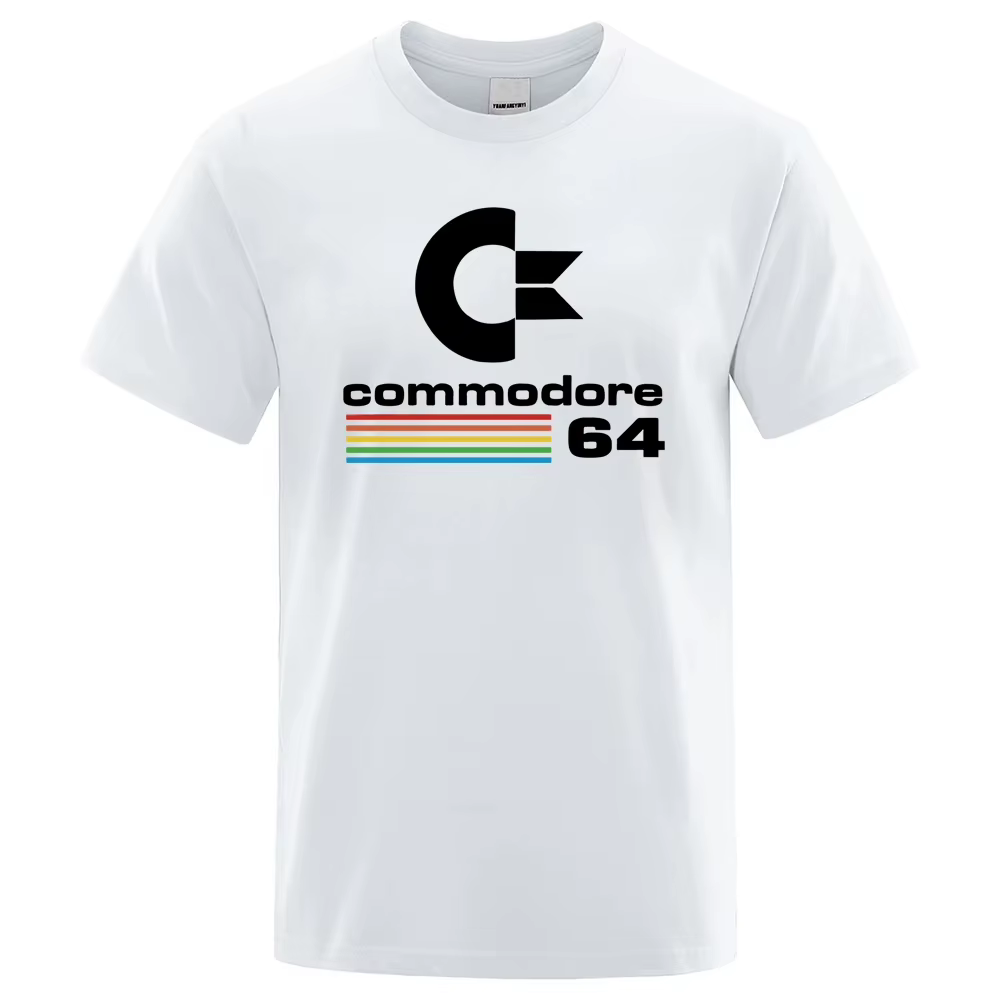 T-shirt à Manches Courtes pour Homme, Estival et Cool, Commodore 64, C64 SID Amiga, Design Rétro, en