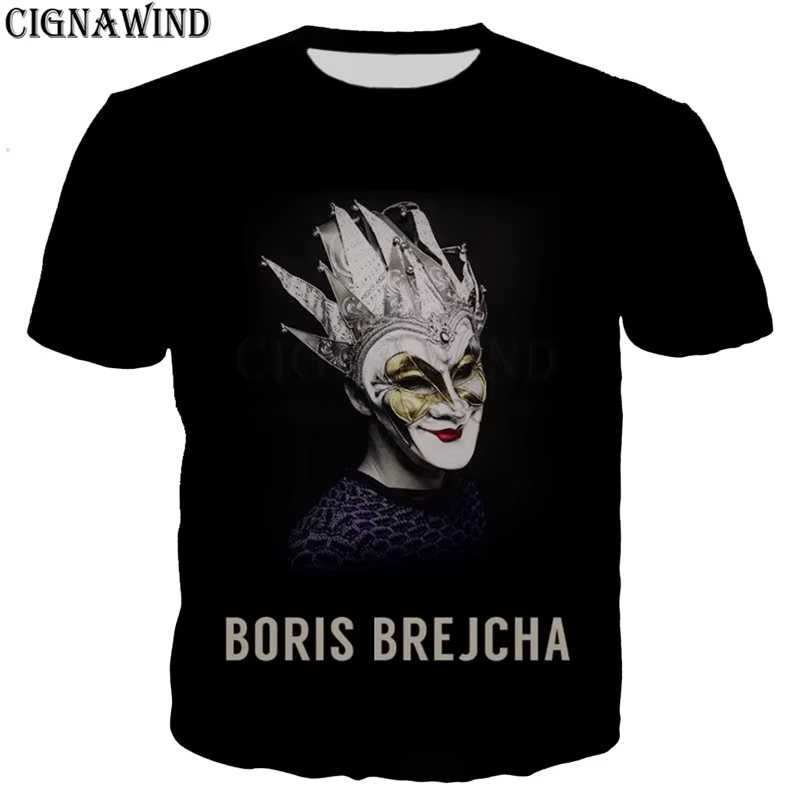 T-shirt DJ Boris Brejcha imprimé en 3D pour hommes et femmes, style Harajuku, streetwear, haute qual