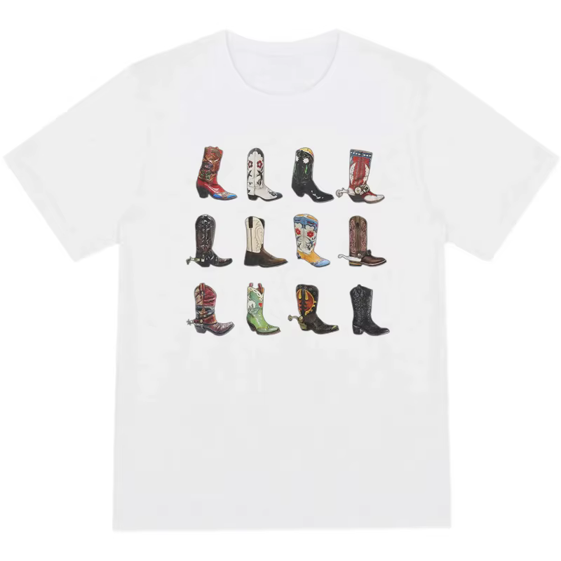 T-Shirt Western pour Femme, Estival et Vintage, Style Boho, Texas, Cowgirl, Cowboy, Mignon, Graphiqu