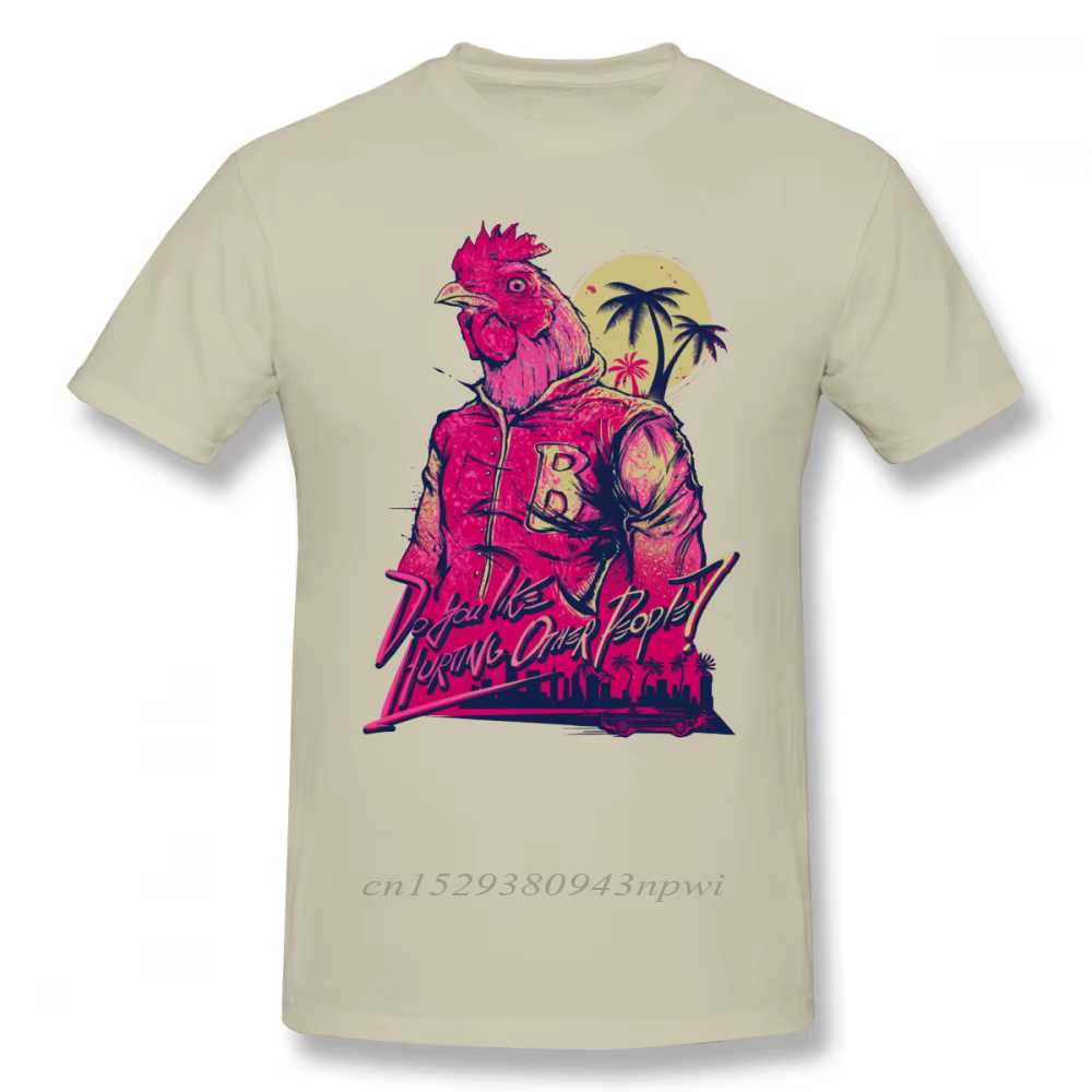 Hotline Miami T-Shirt Hotline Miami Richard T-Shirt imprimé mode T-Shirt 3xl 100% coton drôle à manc