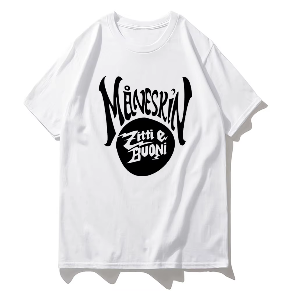 Maneskin-T-shirt en coton pour femmes, décontracté, Hip Hop, Harajuku, Merch, Damiano FC