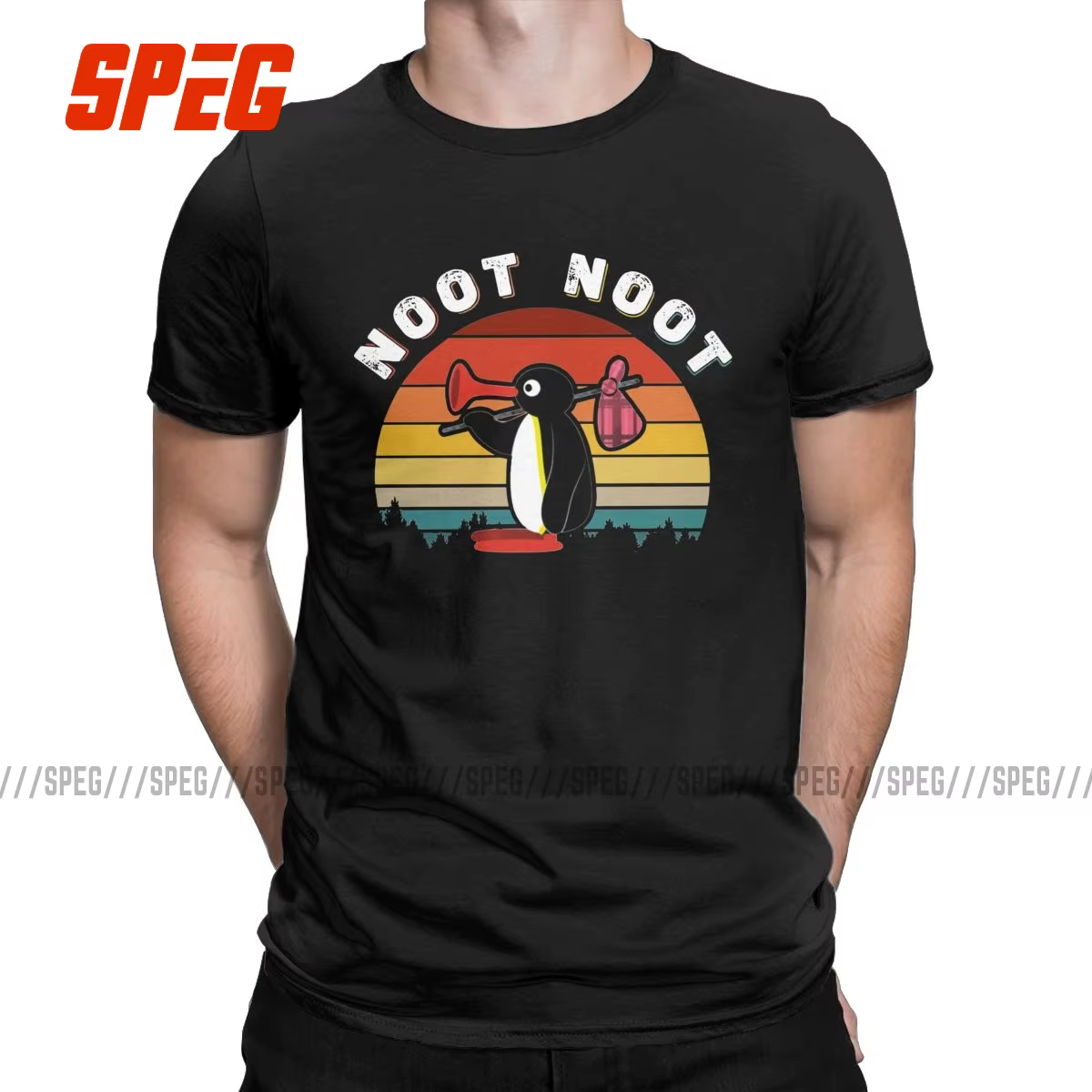 Noot Noot – t-shirt à manches courtes et col rond pour homme, en coton pur, 6XL