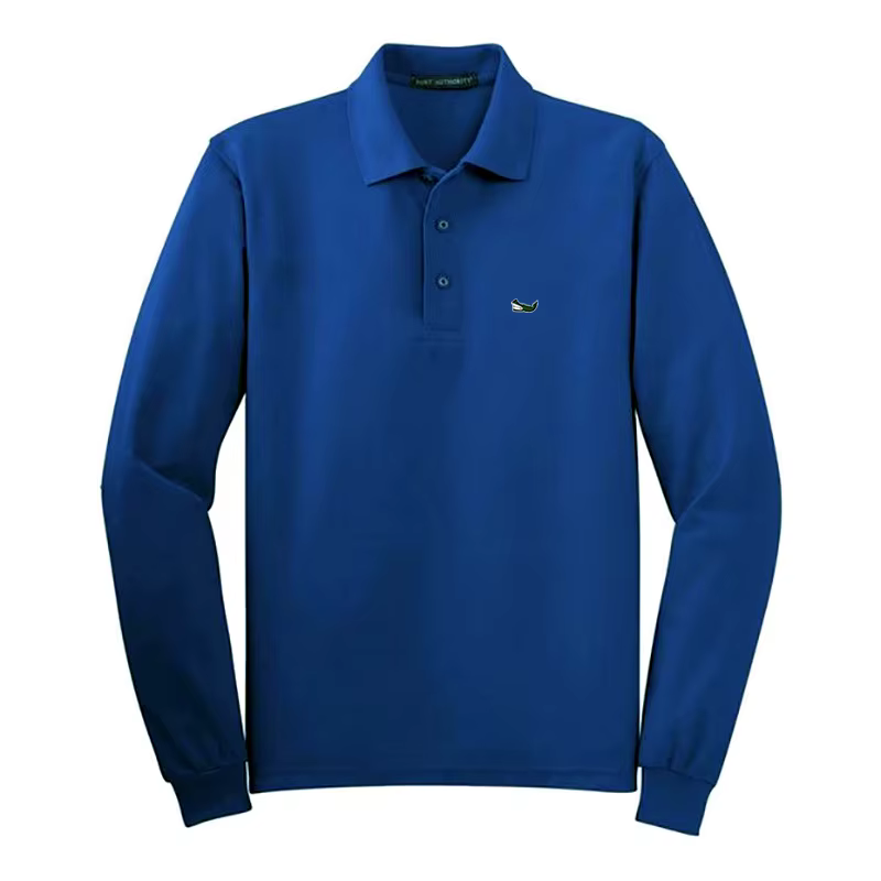 Polo à manches longues pour hommes, de haute qualité, avec Logo brodé, T-shirt à revers décontracté,