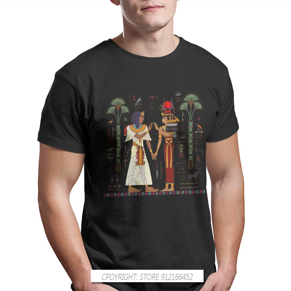 T-shirt vintage en pur coton pour hommes, Hiéroglyphe de la culture éma enne des Prairies, Culture o