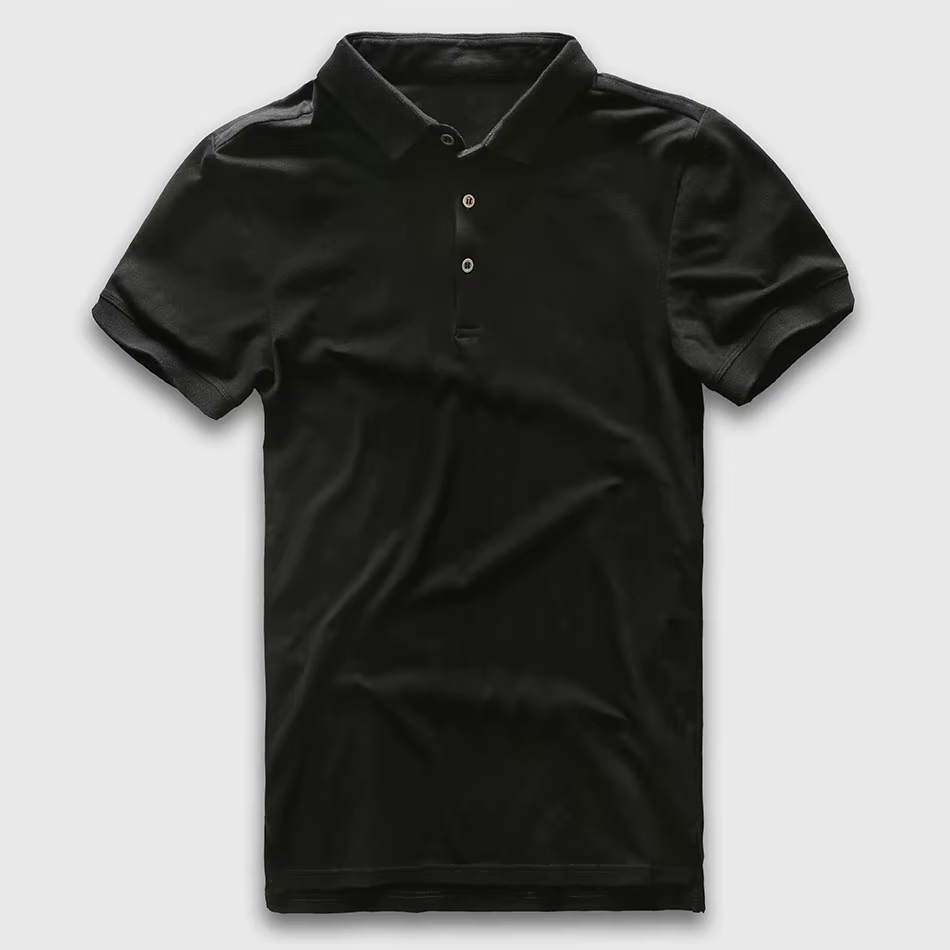Polo à manches courtes pour hommes, maillot en coton uni, décontracté, à la mode, été