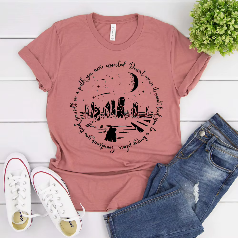 T-shirt humoristique Outlander, avec citation de WPanama lust, "You find ABLE self on A Path You Nev