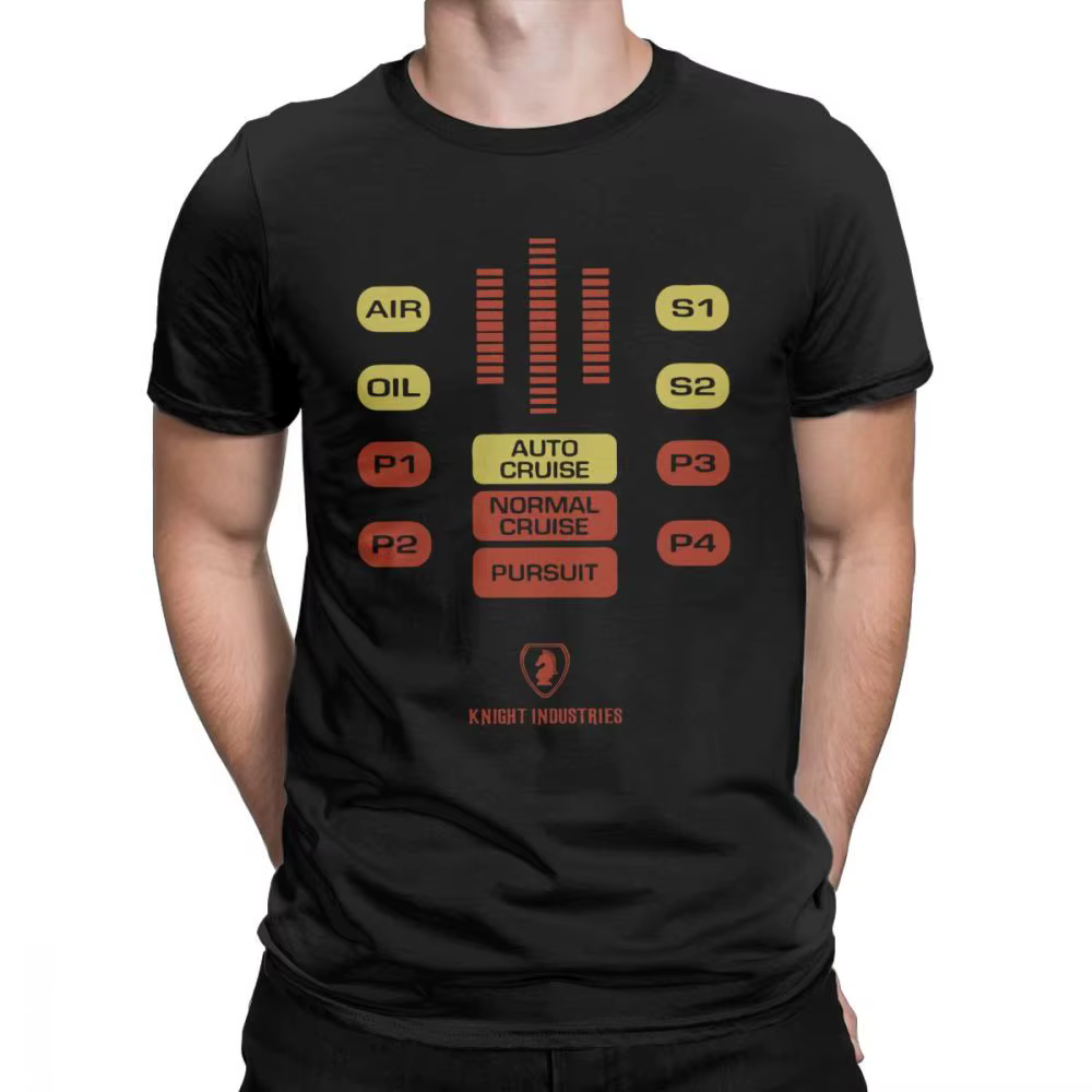 Knight Rider KITT T-shirt pour homme, coton pur, Michael Knight, T-shirt Hasselhoff, Camisas zones b