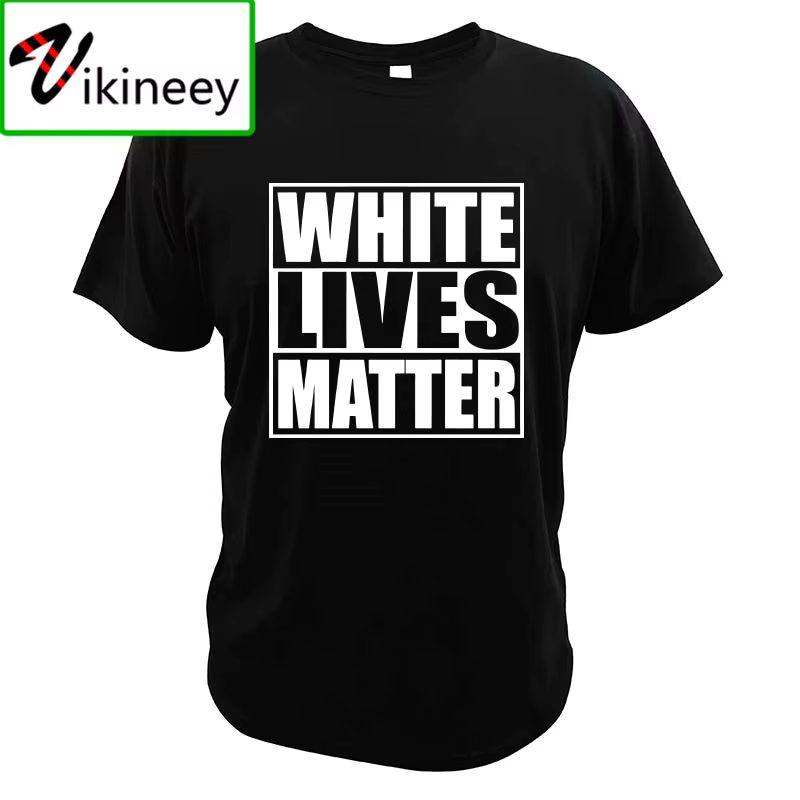 White Lives Matter Black Lives Matter drôle Cool conceptions graphique t-shirt 100% coton Camisas ét
