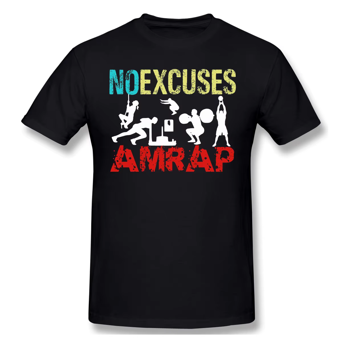 Hommes musculation pompage GYM entraînement musculaire Crossfit T-Shirt noir sans excuses Fitness es