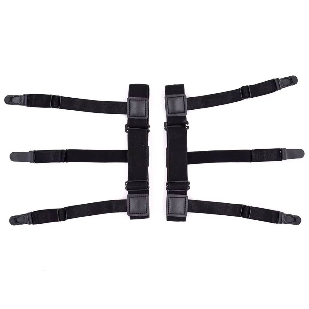 Chemise pour hommes reste chemise élastique réglable Tuckers jarretières porte-chemise avec pinces d