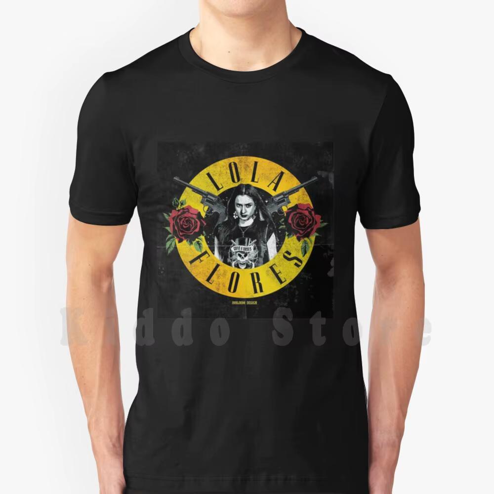 Camiseta Lola Flores t-shirt hommes coton coton S-6xl Lola Flores cul Lola Flores pistolets et Roses