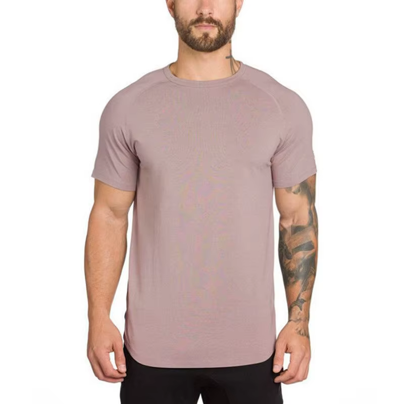 T-shirt à manches courtes et col en V pour homme, vêtement de marque, respirant, slim, de sport, de 