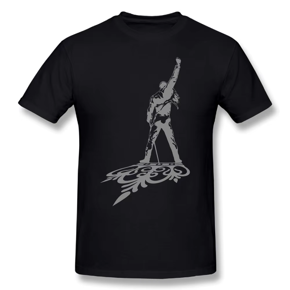 T-shirt Freddie Mercury à manches courtes pour homme, vêtement basique et décontracté, avec image mi