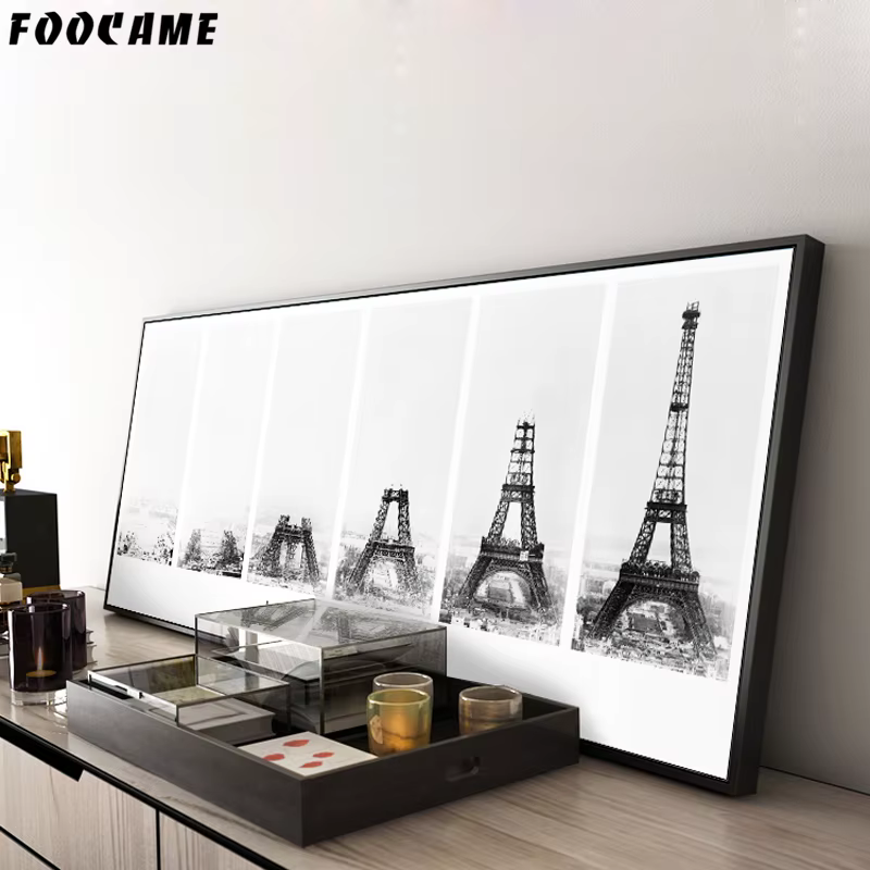 Affiche de photographie de tour Eiffel Time-Lapse, impressions décoratives, peinture sur toile, art