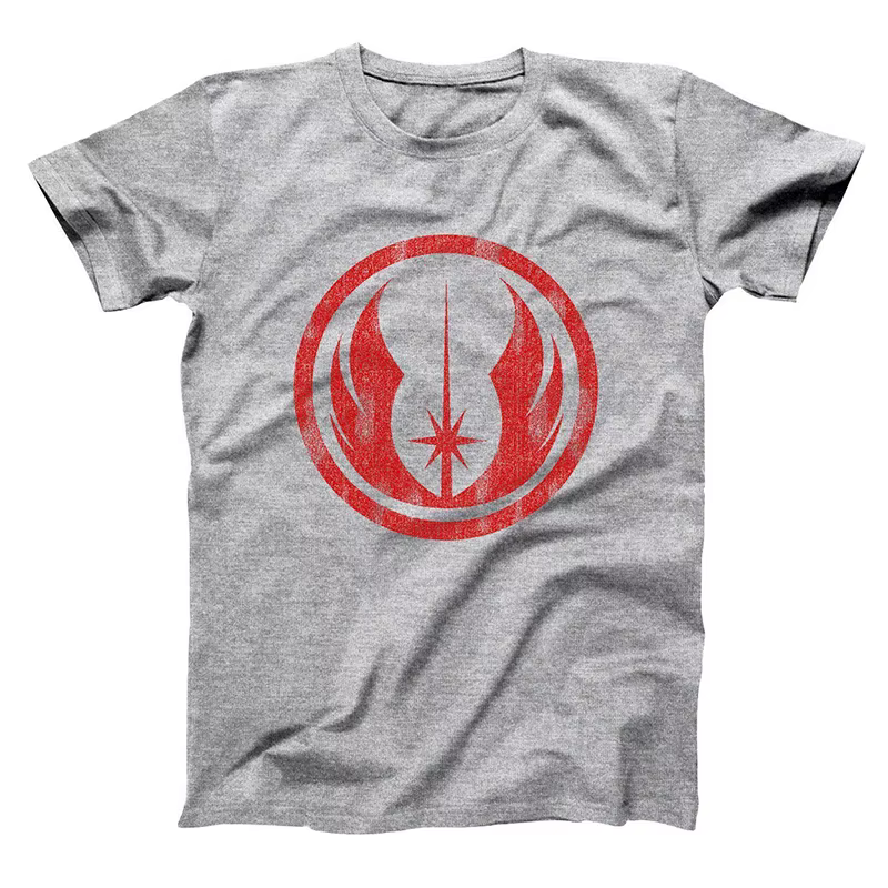 Nouvelle commande JEDI 100% couverture en coton t-shirts imprimés hommes t-shirt ample Homme mode 80