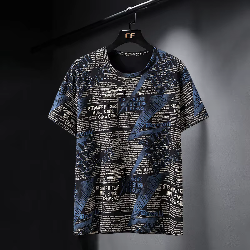 T-Shirt Surdimensionné pour Homme, Vêtement d'Été, Hip Hop, Décontracté, avec Lettres Imprimées, Gra