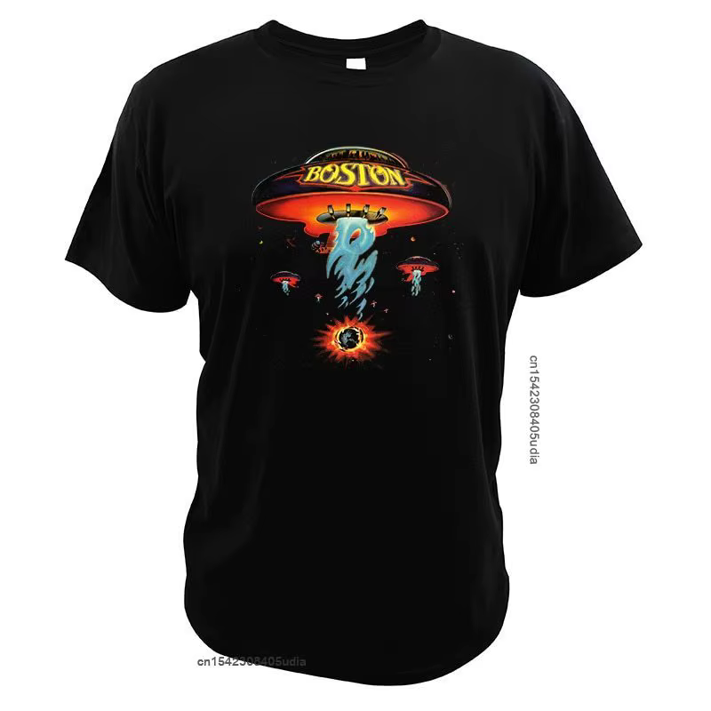 Boston vaisseau spatial T-Shirt Album Boston T-Shirt groupe de Rock américain coton à la mode T-Shir