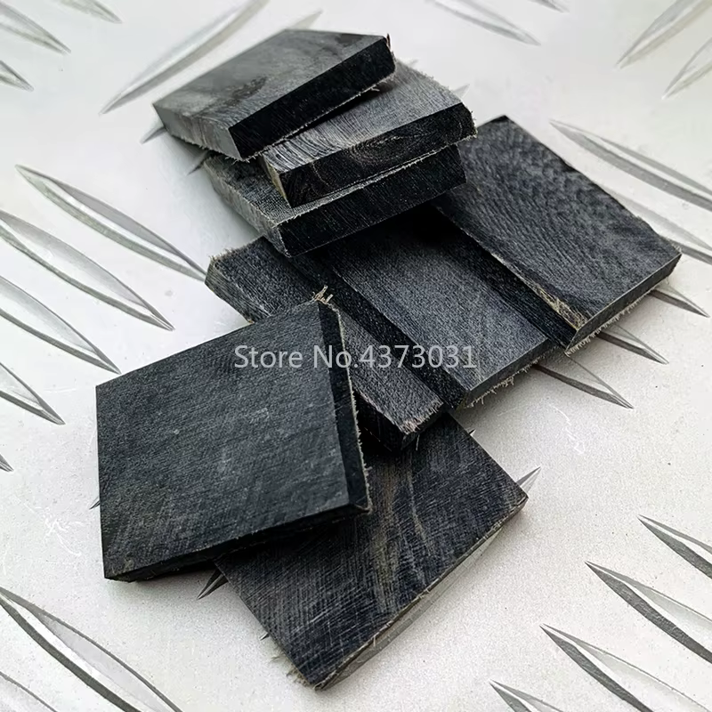 4 pièces bricolage couteau poignée Patch matériel noir corne de buffle poignée Patch pour couteau po