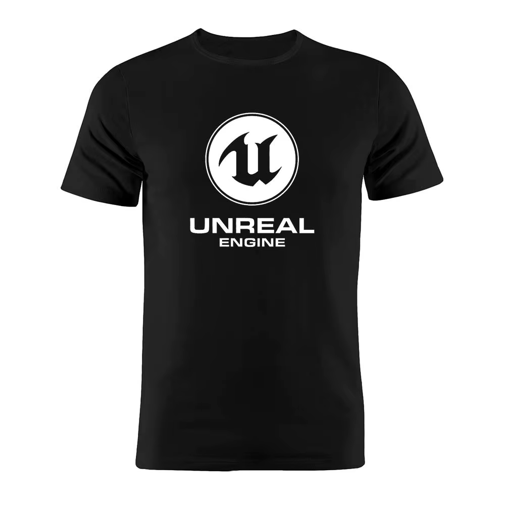 T-shirt unisexe, 100% coton, moteur irréel, développeur, codeur, programmateur, jeu vidéo, Silhouett