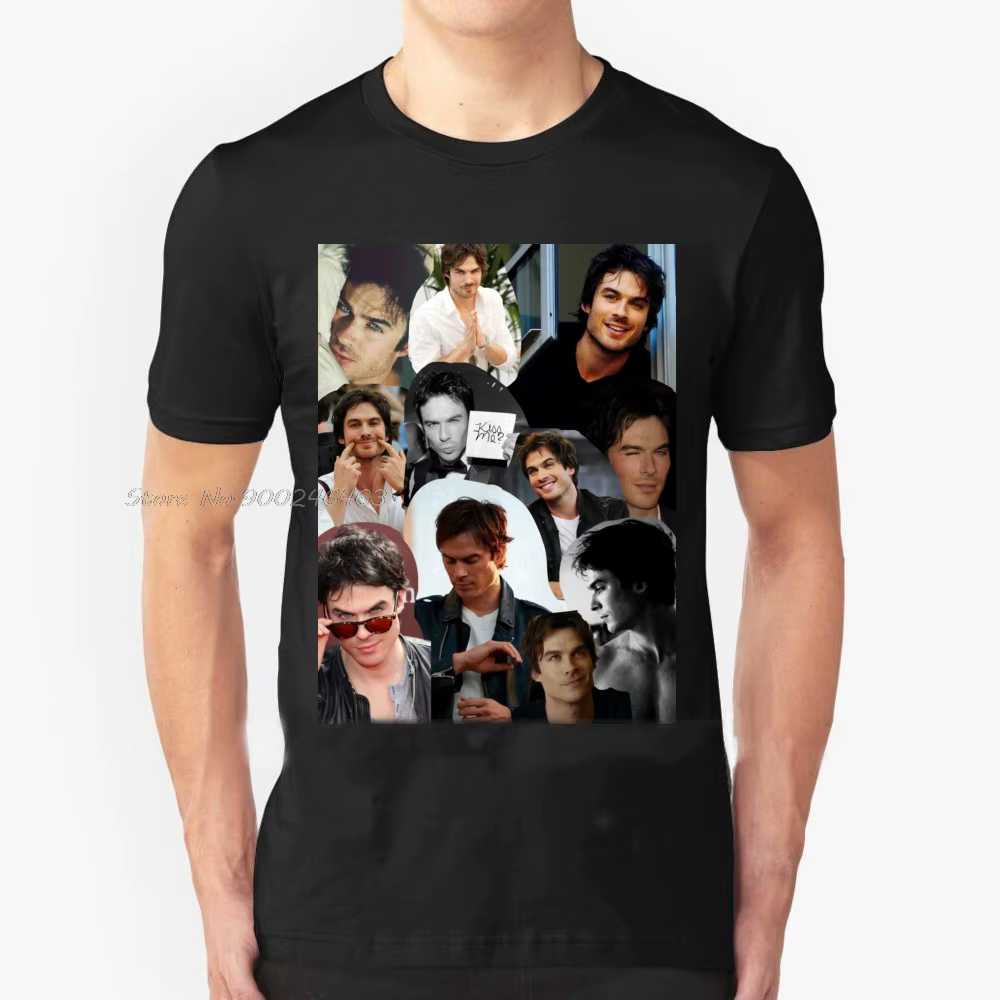 Ian Somerhalder conception personnalisée impression pour hommes femmes coton t-shirt t-shirts Ian So