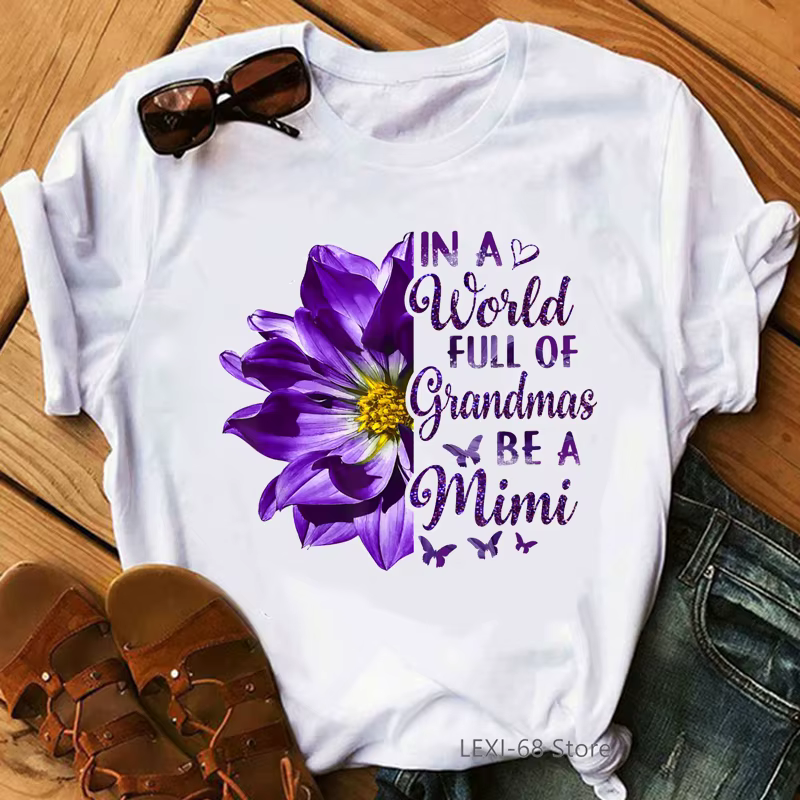 T-shirt imprimé I Love Being A Mimi Letter pour femme, cadeau pour la fête des mères, mode estivale,