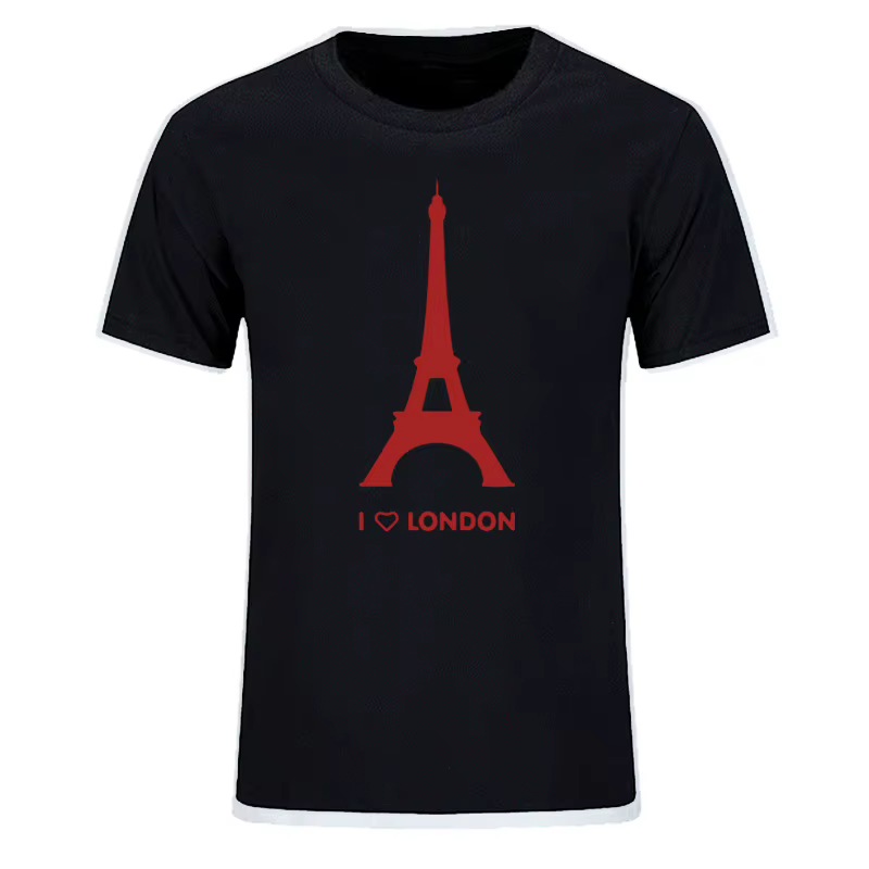 T-shirt humoristique en coton doux, hipster, estival et romantique, avec inscription I Love London,