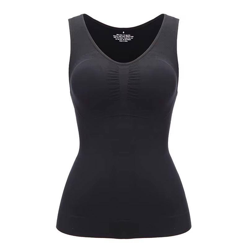 Débardeurs pour femmes avec soutien-gorge intégré, étagère, décontracté, large sangle, Camisole basi