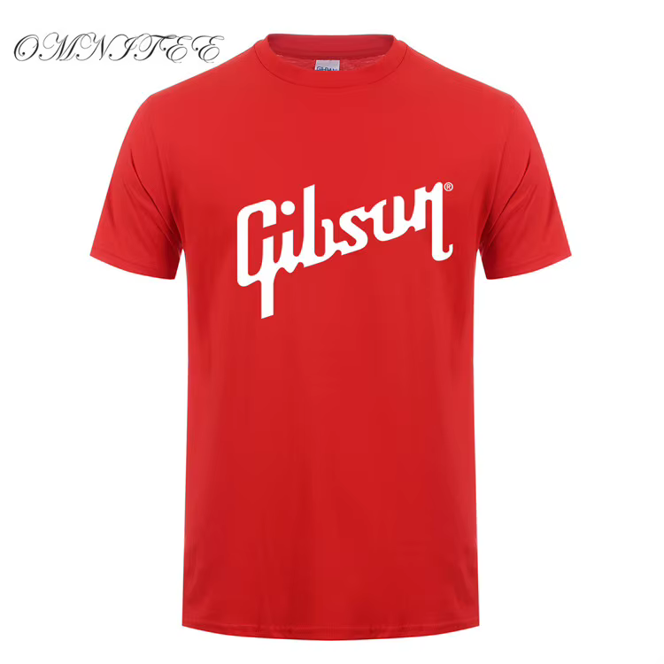 Été Nouveau Gibson T Shirts Hommes Coton O Cou T-Shirt Homme À Manches Courtes Tshirt Taille Europée