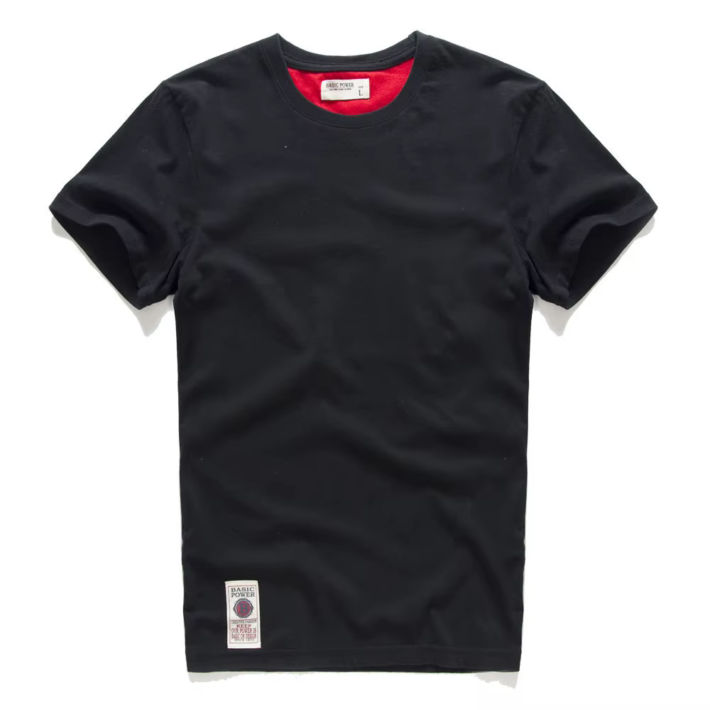 T-shirt manches courtes pour hommes, tissu doux et extensible, couleur Pure, été offre spéciale