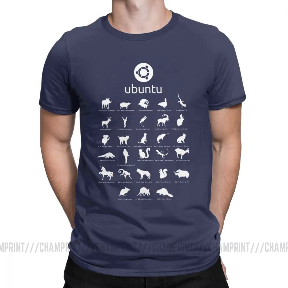 UbunaryLinux lance des t-shirts pour hommes, fan de pets art, O Neck, 100% coton, Distro Linux Debia