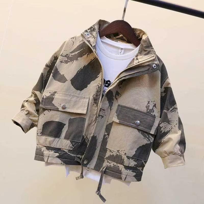 Veste optique avec fermeture éclair pour bébé garçon, coupe-vent pour enfant, manteau CamSolomon, vê
