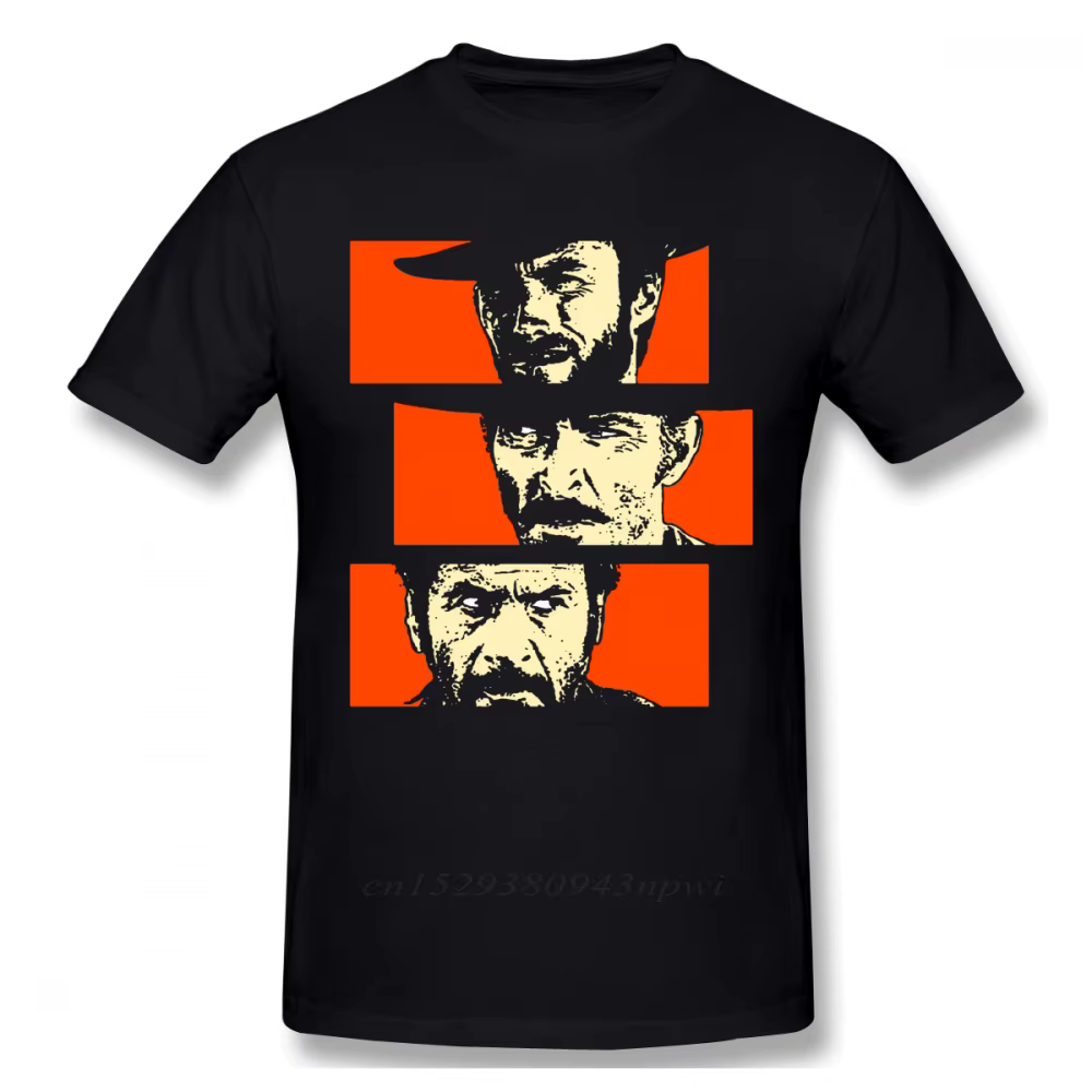 T-shirt ras du cou pour homme, blonde, yeux d'ange, cowboy, The Good the Bad and en-ly, 4,3 o