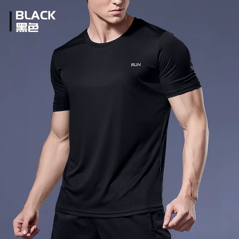 T-shirt à Manches Courtes et Col Rond en Polyeste Violet pour Homme, Vêtement de Haute Qualité, Tail