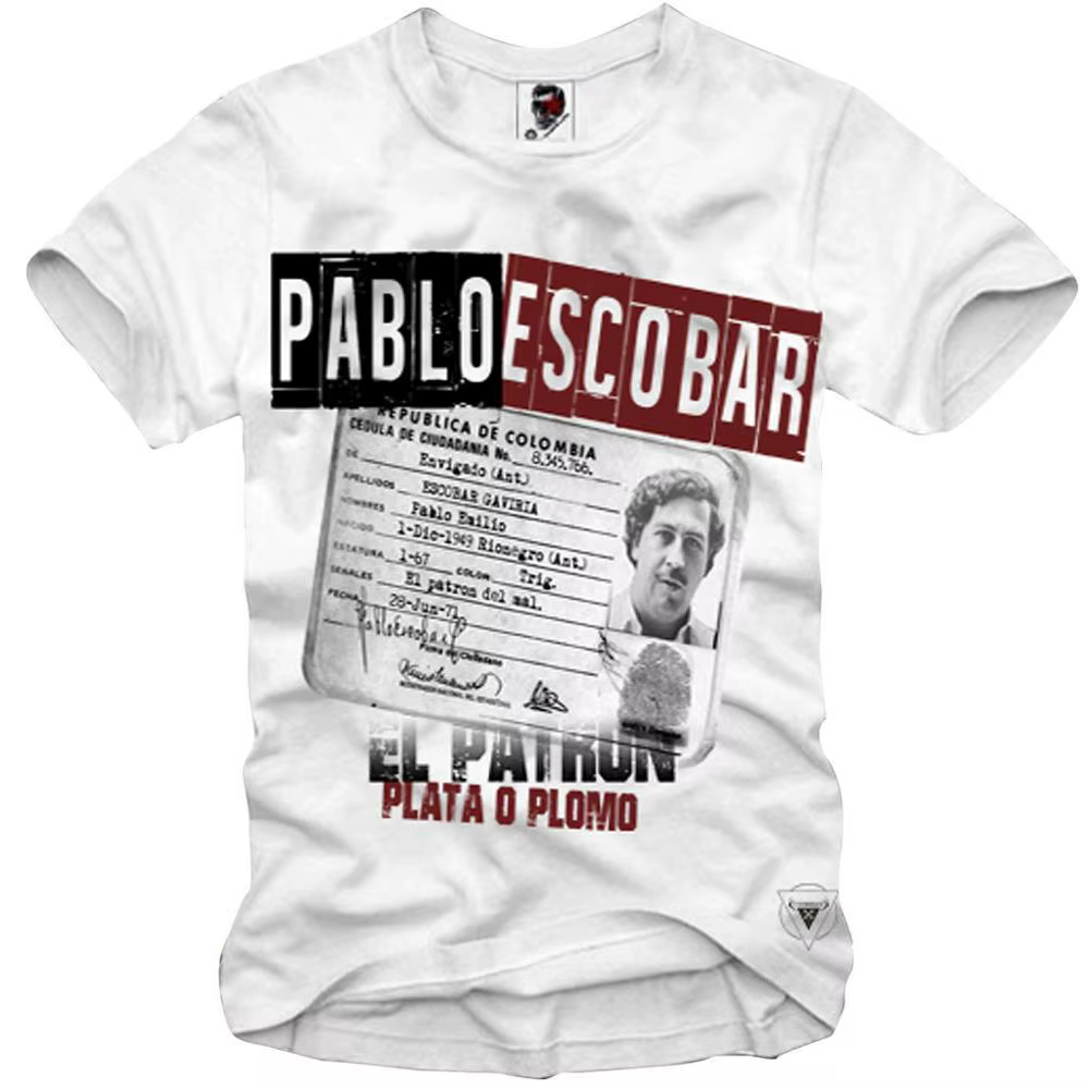 Offre spéciale nouveau T-shirt pour hommes Pablo Escobar Medellin Scarface T-shirt Hip Hop t-shirts 