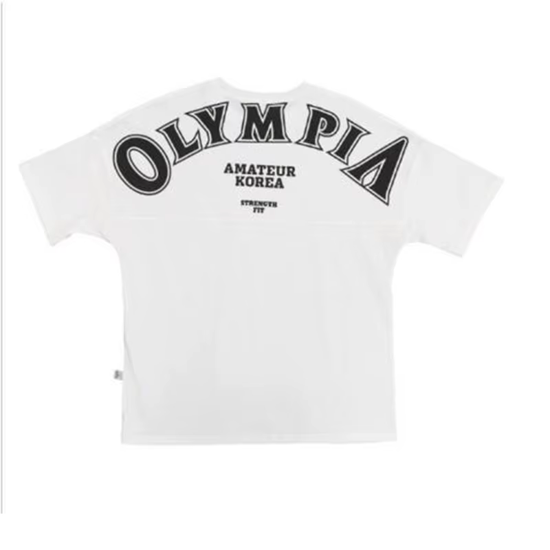 OLYMPIA Coton Gym Shirt dehors T Shirt Hommes À Manches Courtes Running Shirt Hommes Workout Trainin