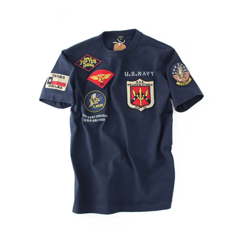 WW2 Top Gun O cou militaire pilote de l'armée de l'air Patch femme homme T-shirt WAPPEN BADGES été T