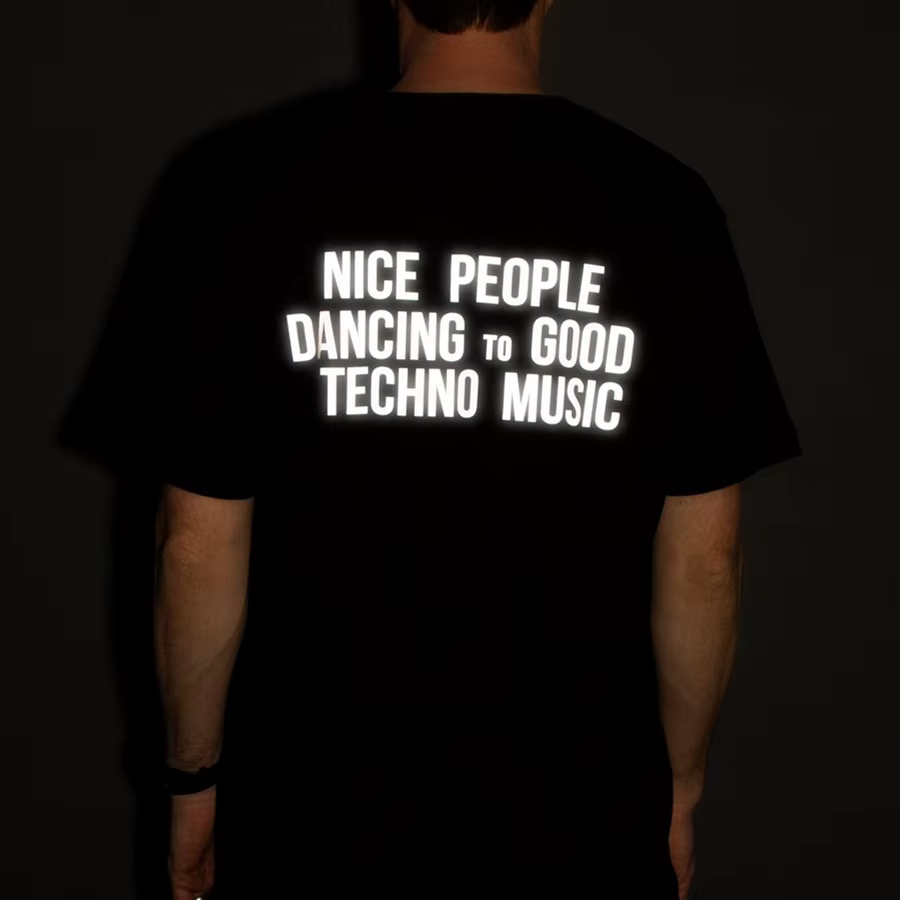 T-shirt réfléchissant unisexe, sympa, danse, mode, coton