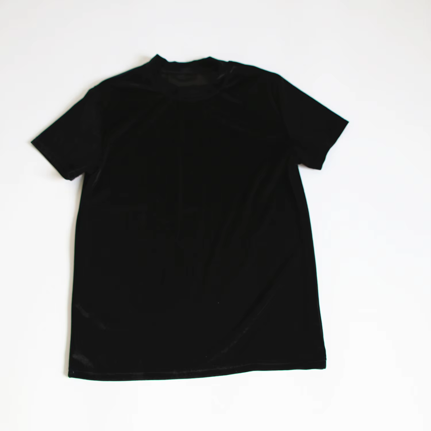 T-shirt vintage en velours à manches courtes, style hip-hop décontracté, hauts pour homme, Harajuku,