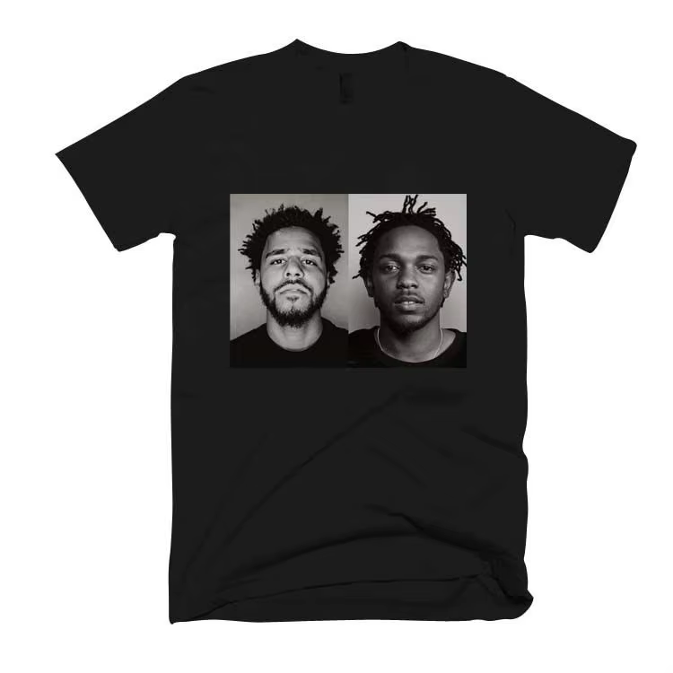 T-shirt manches courtes homme/femme, décontracté, J Cole x Kendrick Lamar, 2018