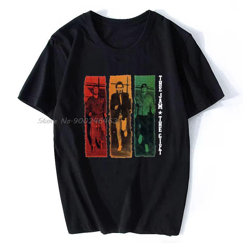 The Jam T-Shirt, cadeau pour hommes Paul Weller unisexe haut guitare affiche Art hommes coton t-shir