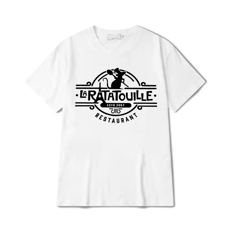 T-shirt vintage à motif de souris et de Ratatouille, unisexe, haut Harajuku