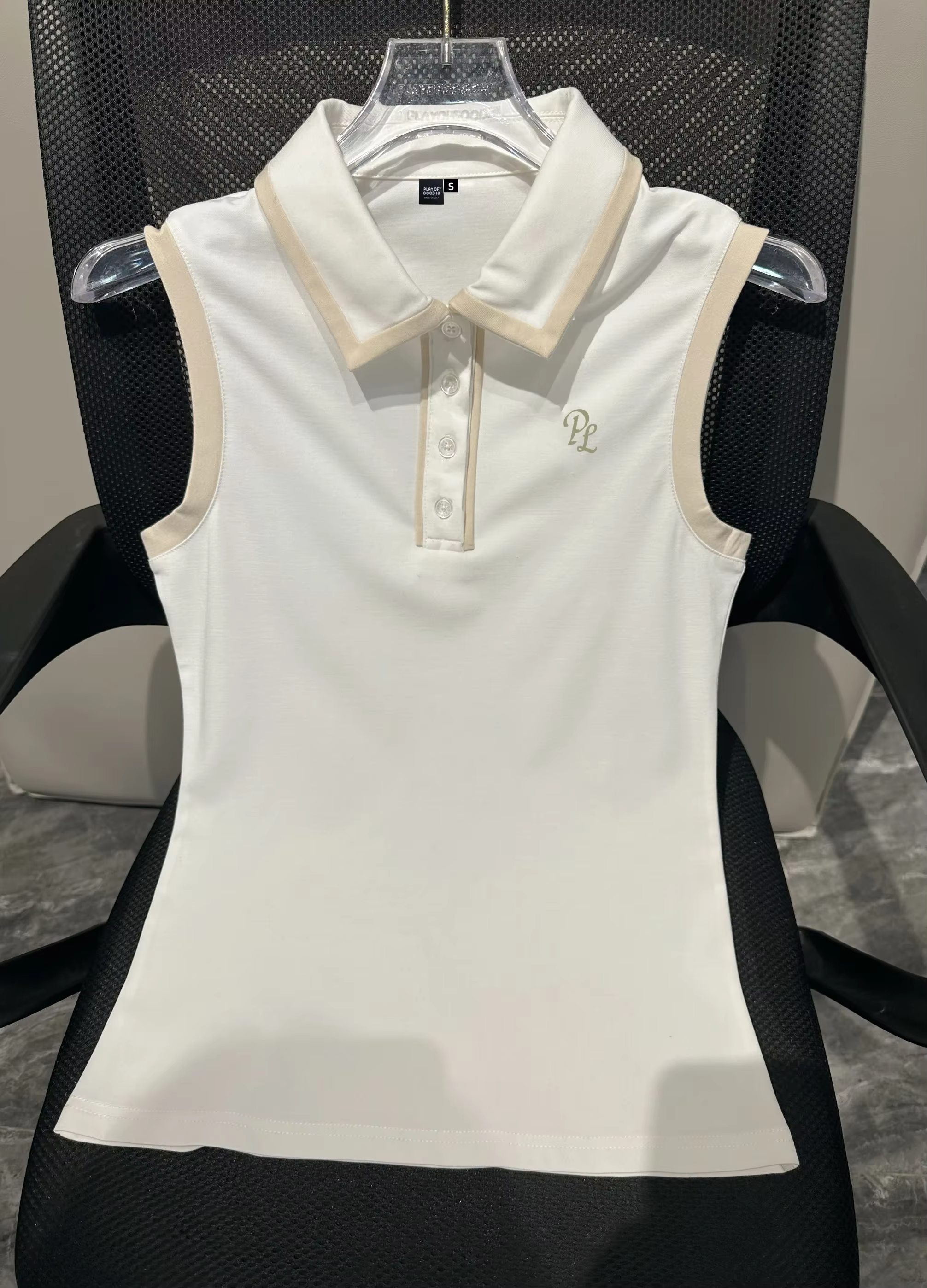 Nouveau débardeur de golf sans manches pour femme, polo respirant à col revers, t-shirt ajusté, jupe