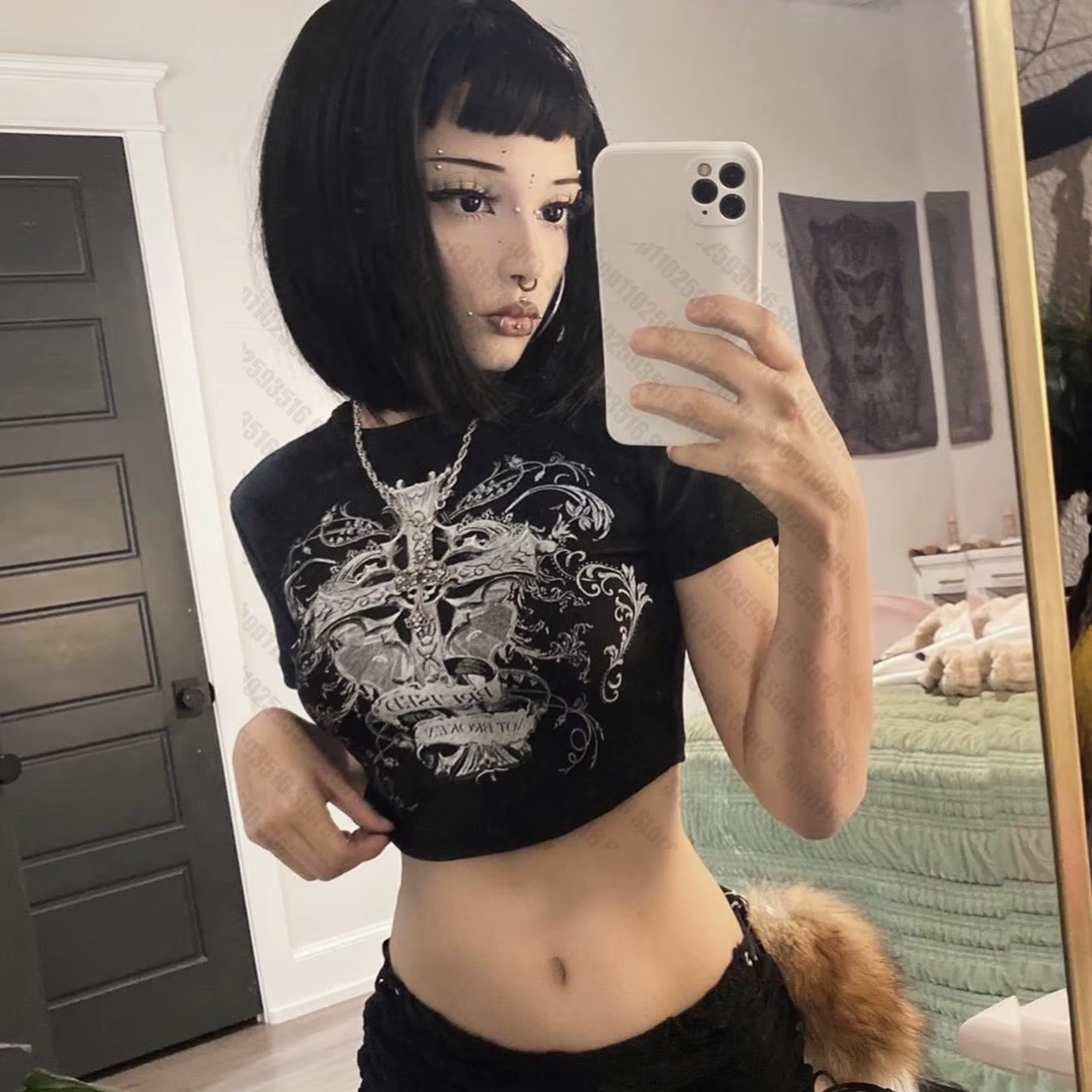 Kawaii graphique t-shirts Harajuku vêtements femme étoile fille Y2k Kitty t-shirt pour femmes 2000s 