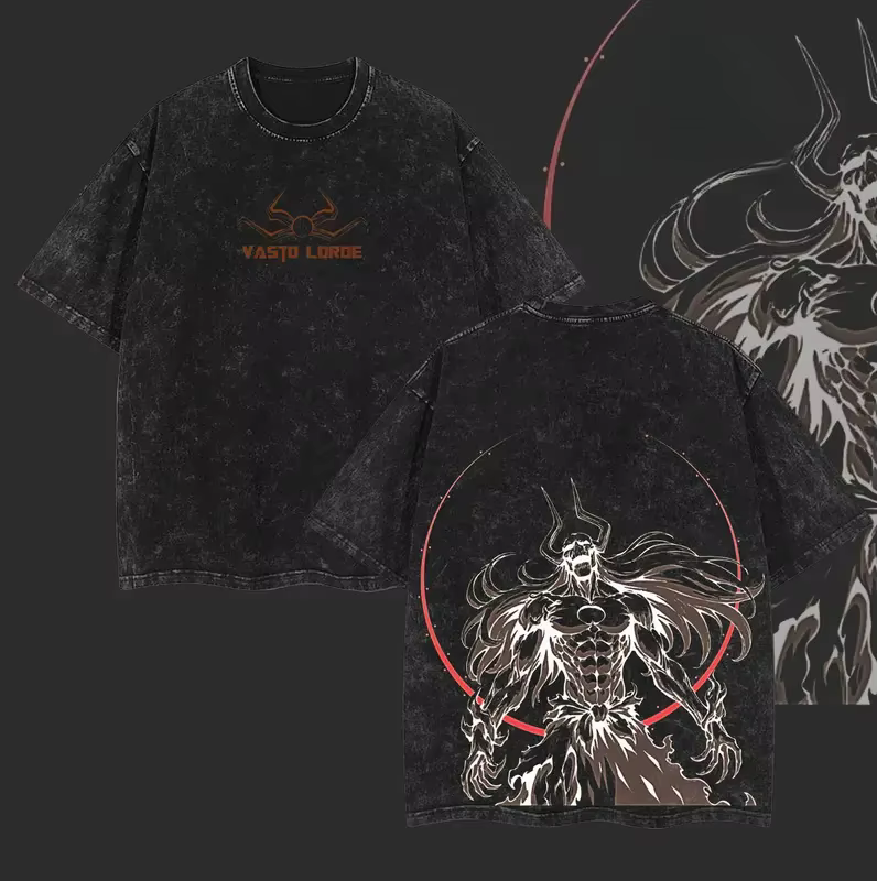 Anime eau de javel Kurosaki Ichigo graphique T-shirt hommes femmes lavé coton t-shirts Vintage vêtem