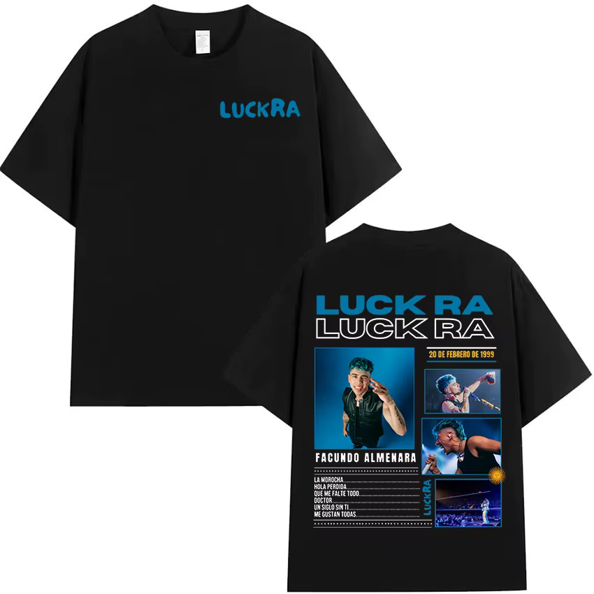 Rappeur chance Ra FACUNDO ALMENARA Album 2025 t-shirts graphiques hommes Hip Hop mode coton à manche