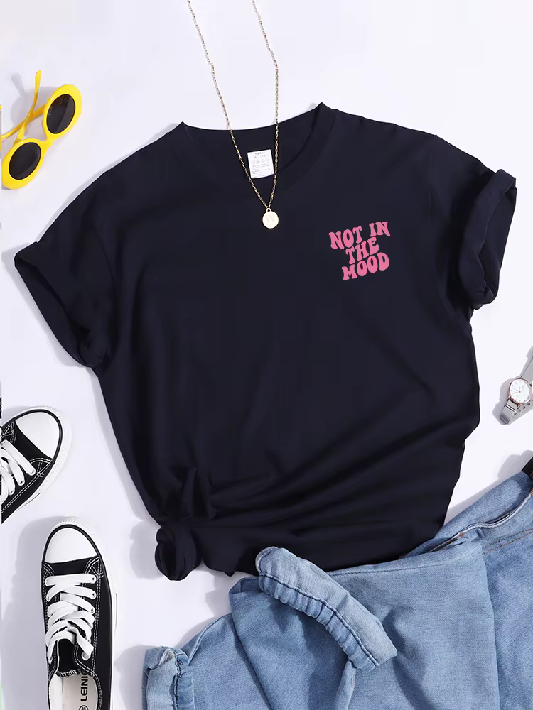 T-shirt à manches courtes pour femme, haut à la mode, décontracté, doux, de rue, avec Design de Nich