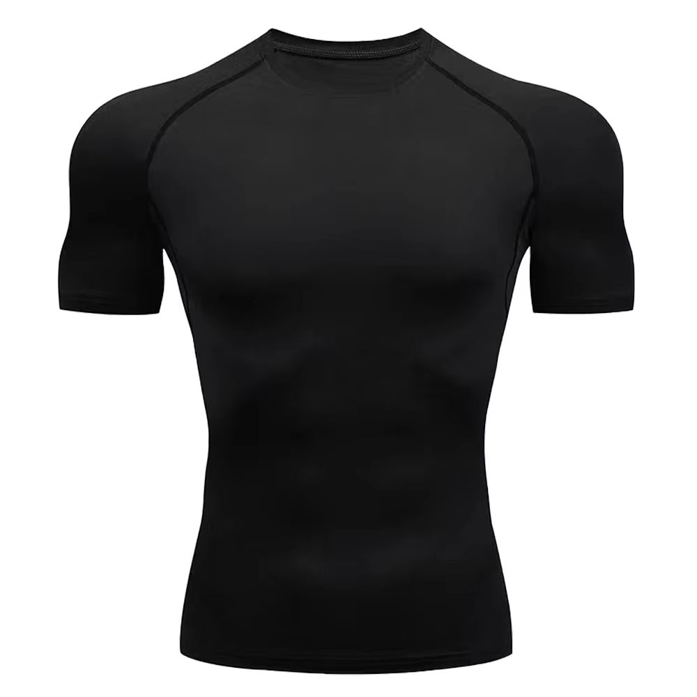 T-shirt de compression pour hommes, vêtements de sport, t-shirt de course à séchage rapide, hauts de