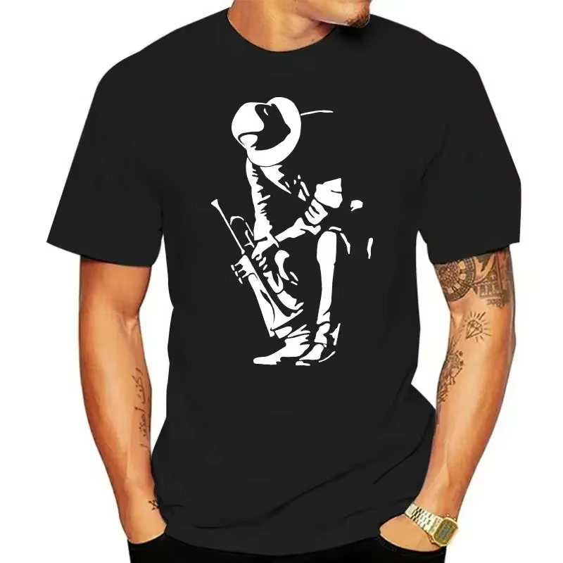 T-shirt pour hommes et femmes, nouveau Style, joueur de trompette, musique Jazz, construction Anti-r