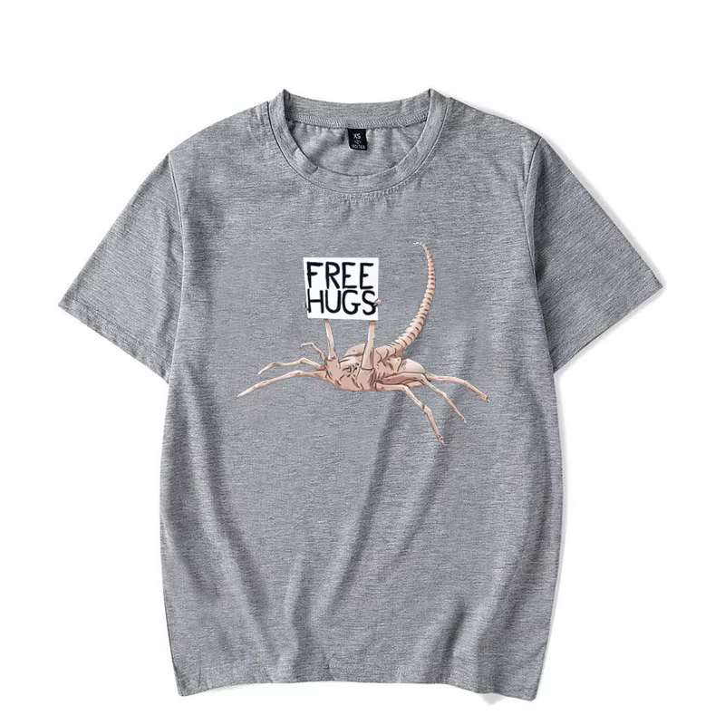 Câlins gratuits drôle Facehugger Aliens T-Shirt Harajuku T-Shirt confortable Hip Hop Design haut T-S