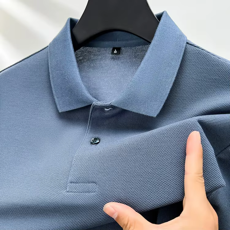 T-shirt Polo pour hommes, 100% coton, mode d'été 2024, Polo décontracté à manches courtes, vêtements